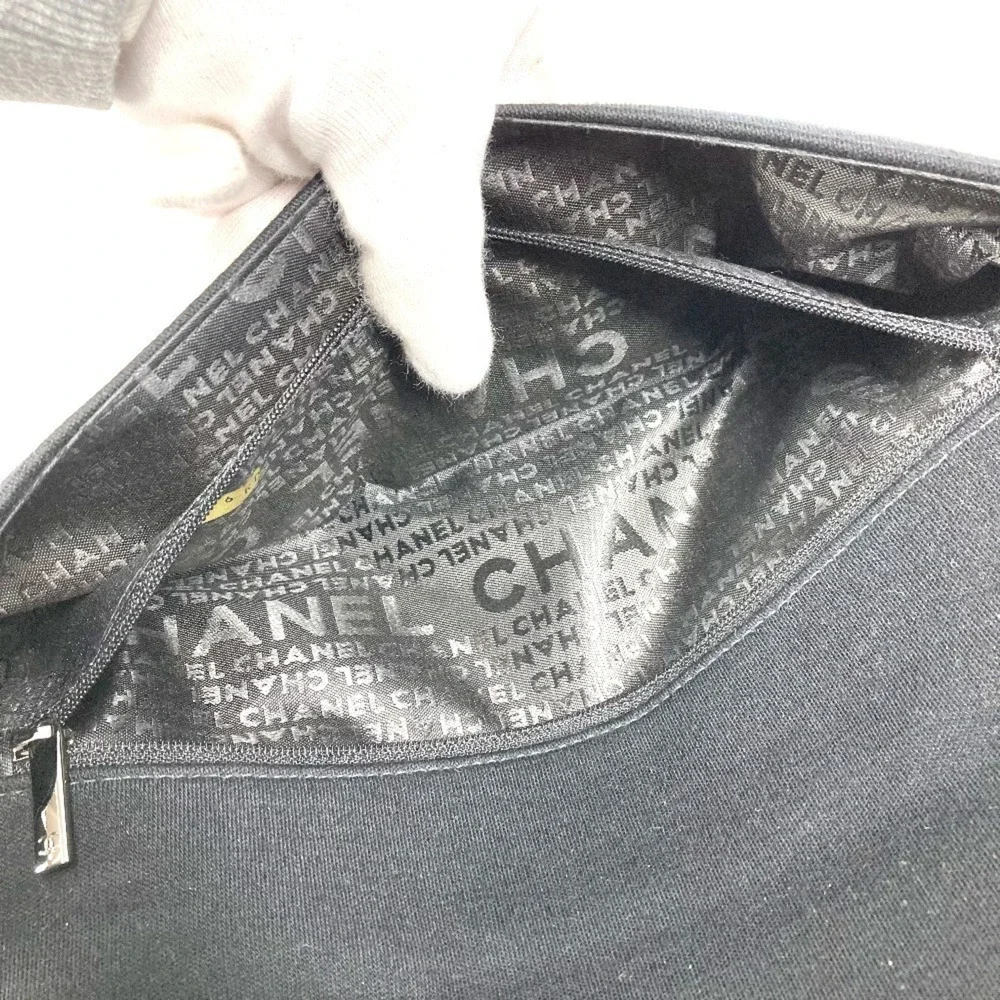 CHANEL Black Logo Shoulder Bag